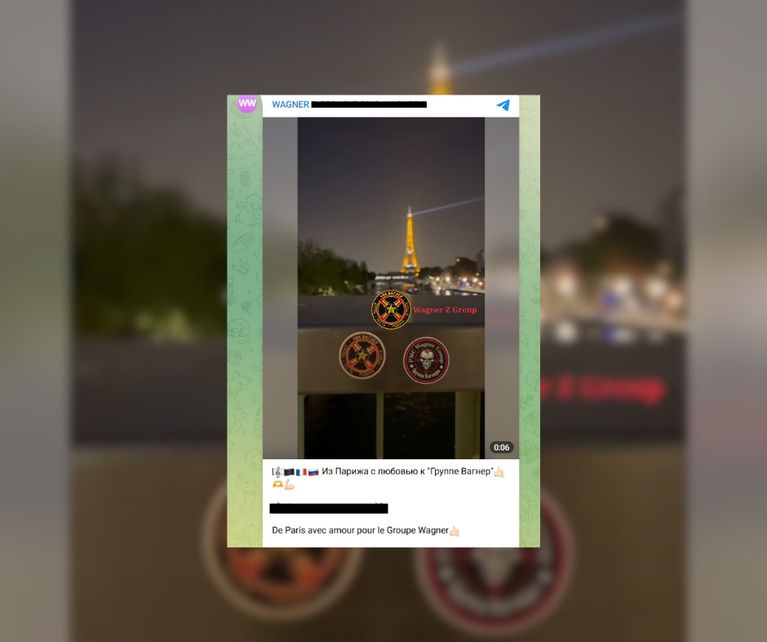 Des membres recrutés par Wagner ont collé des autocollants dans plusieurs villes d'Europe au printemps et à l'été 2023
