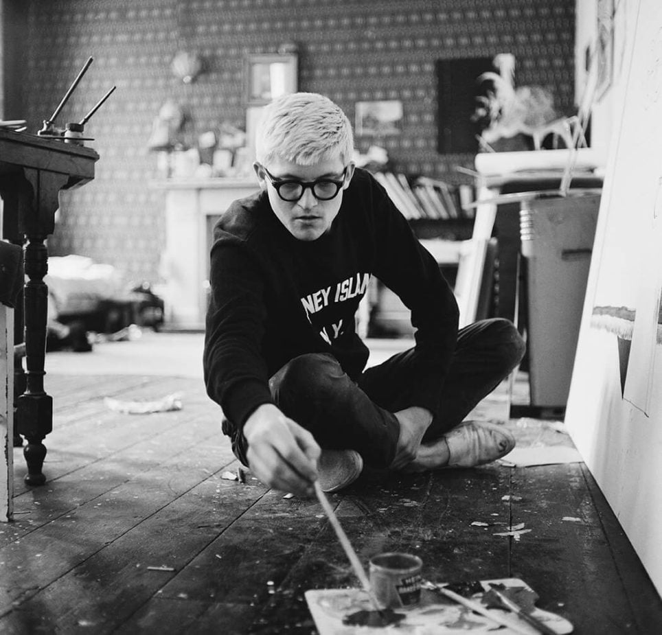 David Hockney dans son studio en 1967