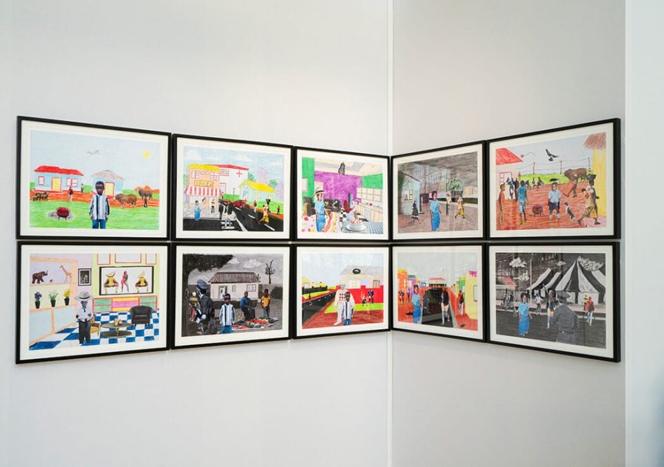 Vuyo Mabheka sur le stand de la galerie Afronova