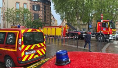 des immeubles évacués à cause d'un mur qui s'effrite