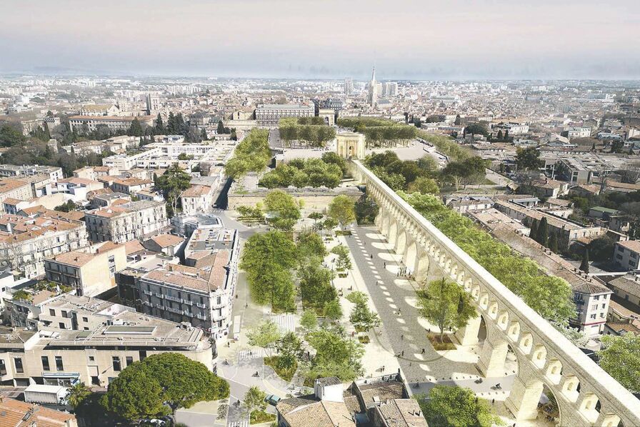 la place Max-Rouquette à Montpellier se métamorphose en jardin urbain