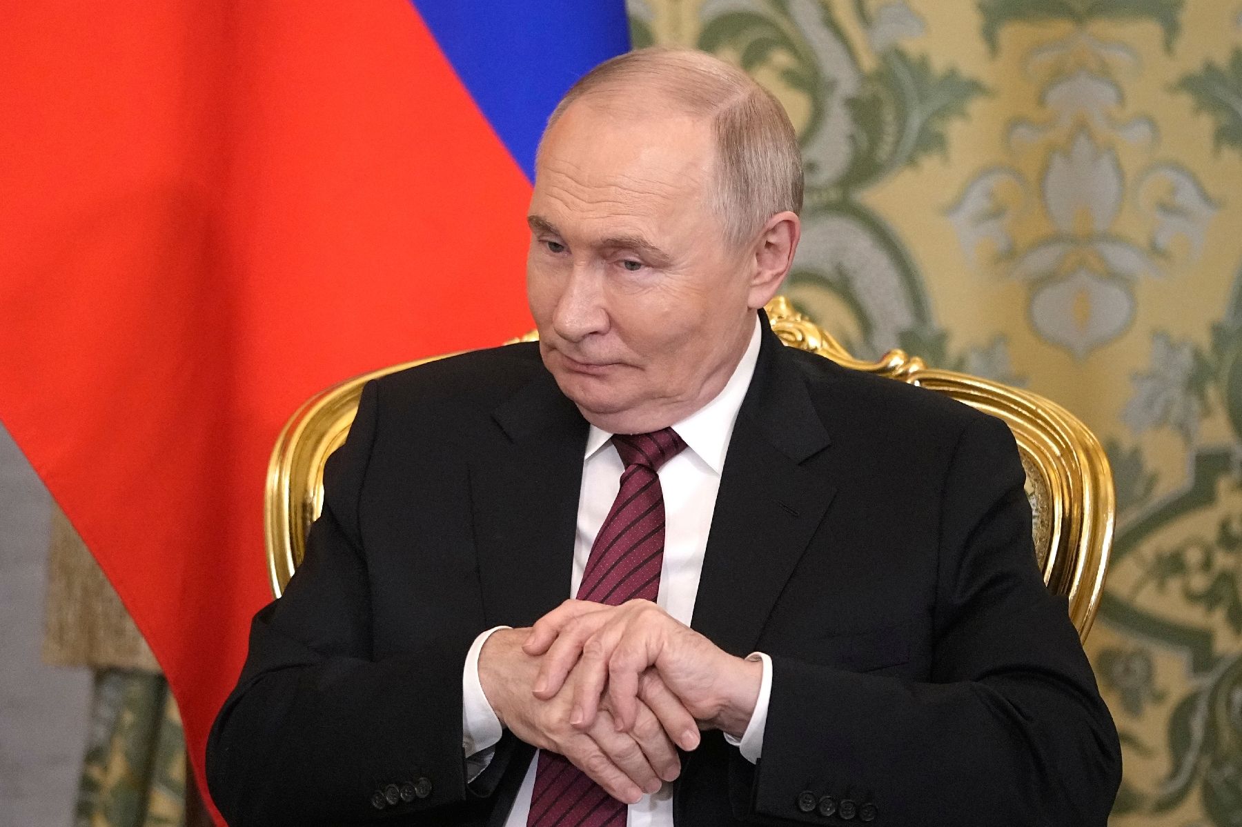 Vladimir Poutine le 10 mai 2025, à Moscou, en Russie