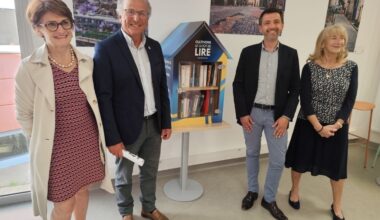 une boîte à livres à l'hôpital privé de la Baie