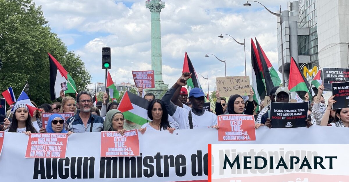 « Retailleau partout, justice nulle part » : à Paris, une manifestation contre l’islamophobie grave et combative - Mediapart