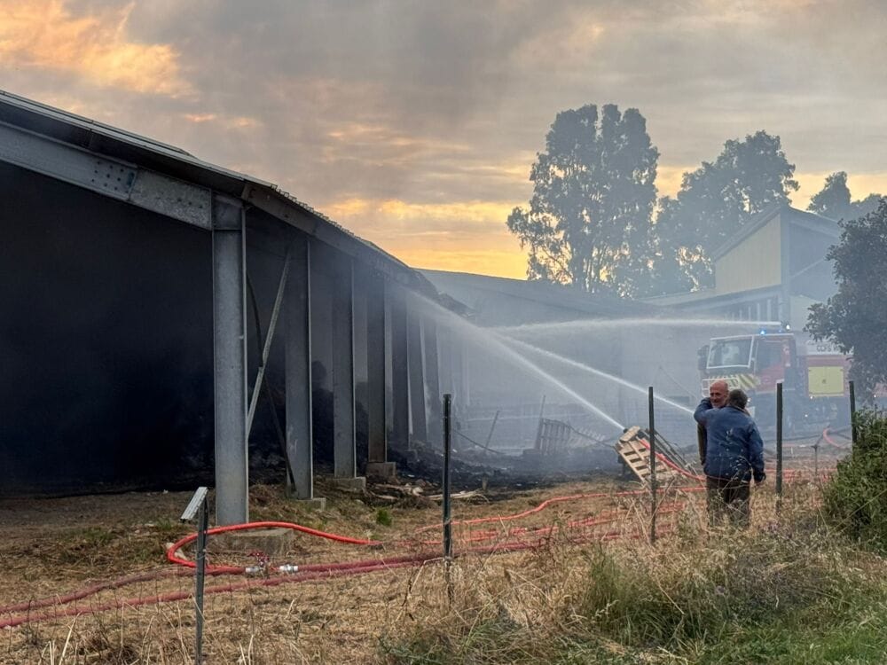1500 ballots de foin et un engin agricole notamment étaient en feu