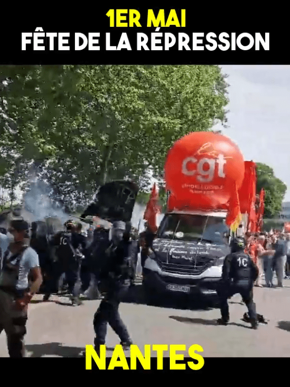 la police attaque le 1er Mai