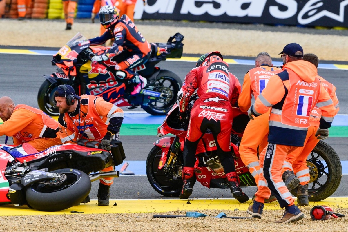 Bagnaia frustré d'avoir été percuté : "Ma stratégie était la bonne"