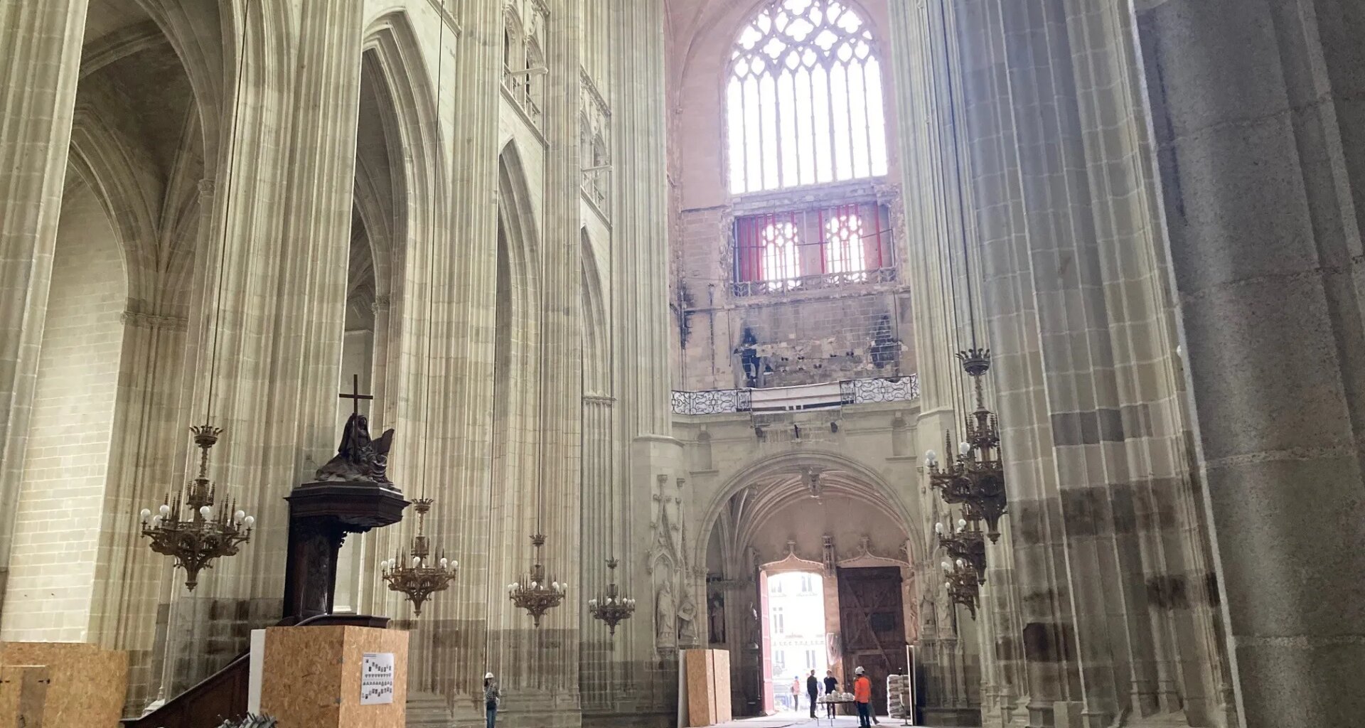 Cathédrale de Nantes : derniers travaux avant réouverture le 27 septembre