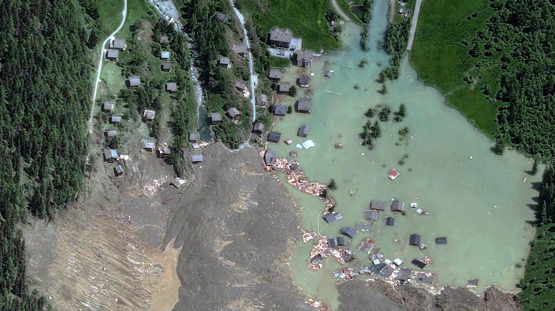 Après l’effondrement du glacier en Suisse, les autorités s’inquiètent de la formation d’un lac