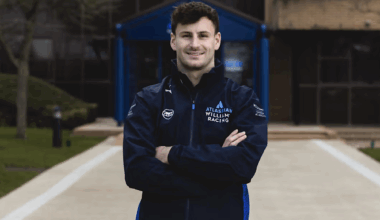 le Français Victor Martins au volant d'une Williams lors des essais du GP d'Espagne