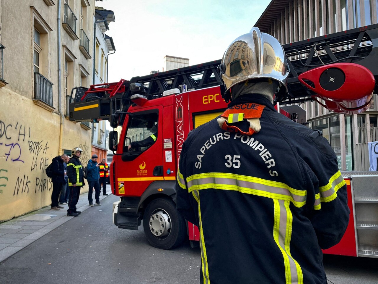 les pompiers se déploient en force
