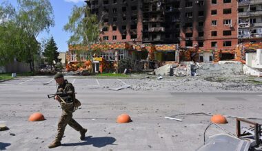 Vue de Pokrovsk, site de violents combats avec les troupes russes, dans la région de Donetsk, le 25 mars 2025.