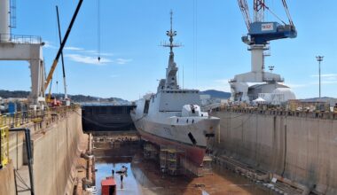 A bord du Courbet, en arrêt technique à Toulon après l’essai de choc du 25 février