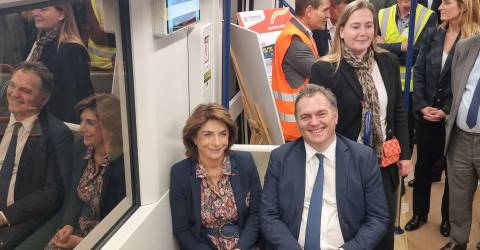 Le ministre des Transports, Philippe Tabarot, découvre le futur métro
