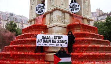 Paris : la fontaine des Innocents dégradée après une action pro-Gaza