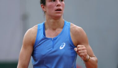 La Française Lois Boisson lors de son match du deuxième tour du tournoi de Roland-Garros contre l