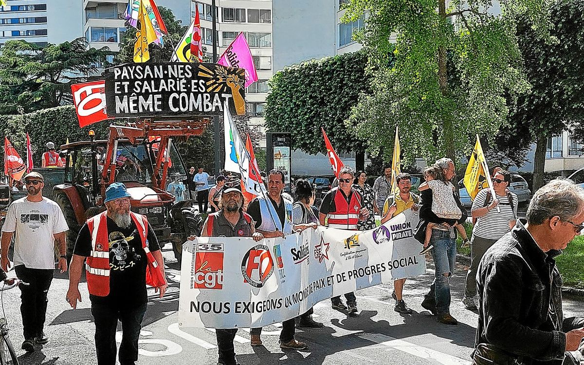 « Un bon 1er-Mai » : à Rennes, au moins 3 000 personnes défilent dans les rues