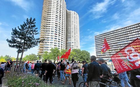 La manifestation est notamment passée près de l’immeuble des Horizons.