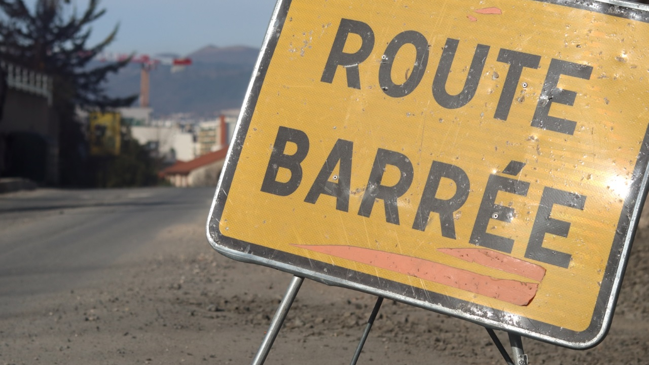une route départementale fermée entre Echalas et Givors suite aux éboulements du 8 mai