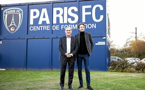 Pierre Ferracci (à gauche), président du Paris FC depuis 2012, et Antoine Arnault, nouvel actionnaire majoritaire du club, unis pour la réussite du Paris FC sur la durée.