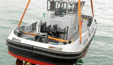 Le Bécasseau, nouveau remorqueur destiné à Toulon, a été mis à l’eau à Brest