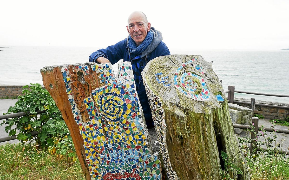 « Cela fait penser à Gaudi » : aux Sables-Blancs à Concarneau, Christophe Estorgues transforme la matière brute