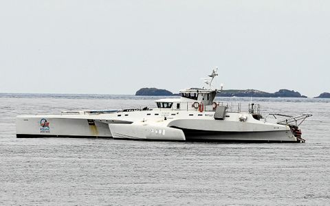 Le trimaran Mérida d’Océanique Assistance.