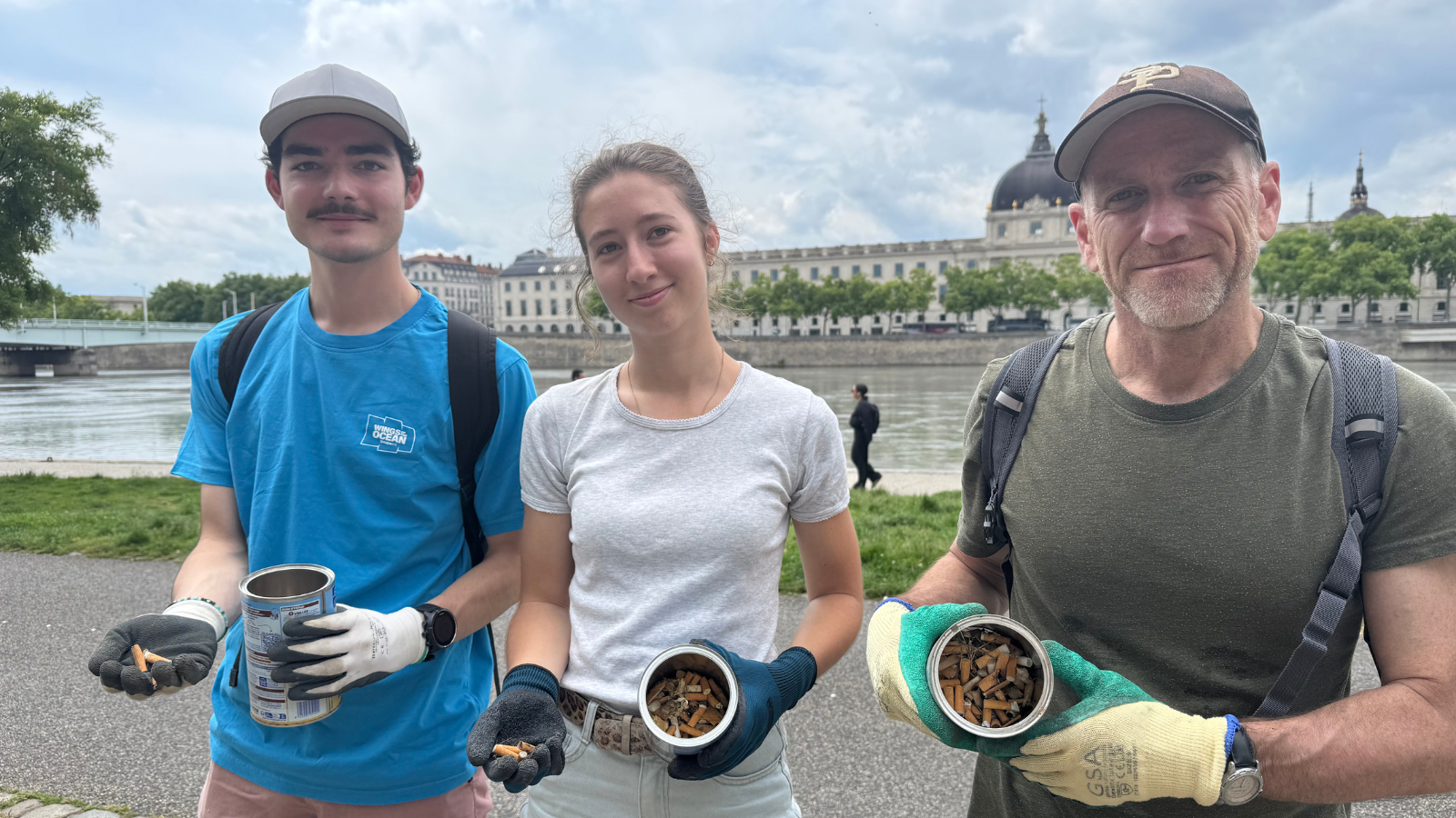 Le Mégothon 2025 à Lyon a mobilisé les bénévoles sur les quais du Rhône