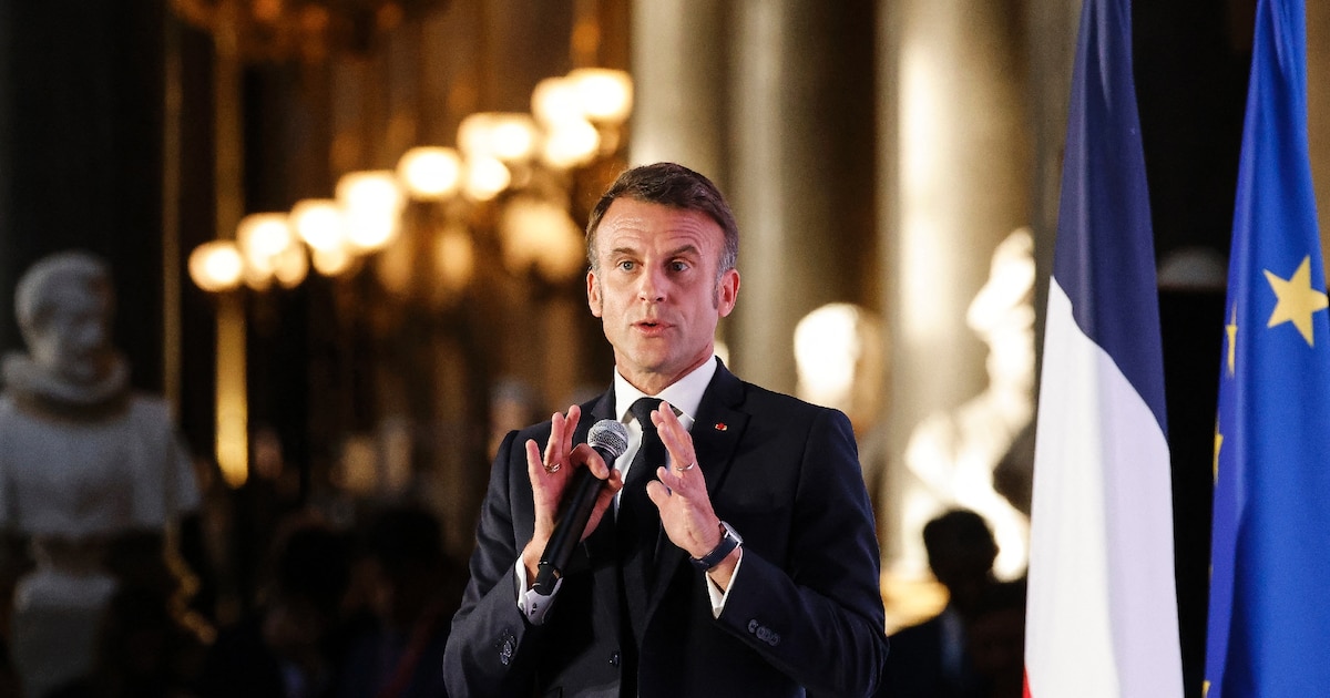 Emmanuel Macron au sommet Choose France au château de Versailles, le 13 mai 2024