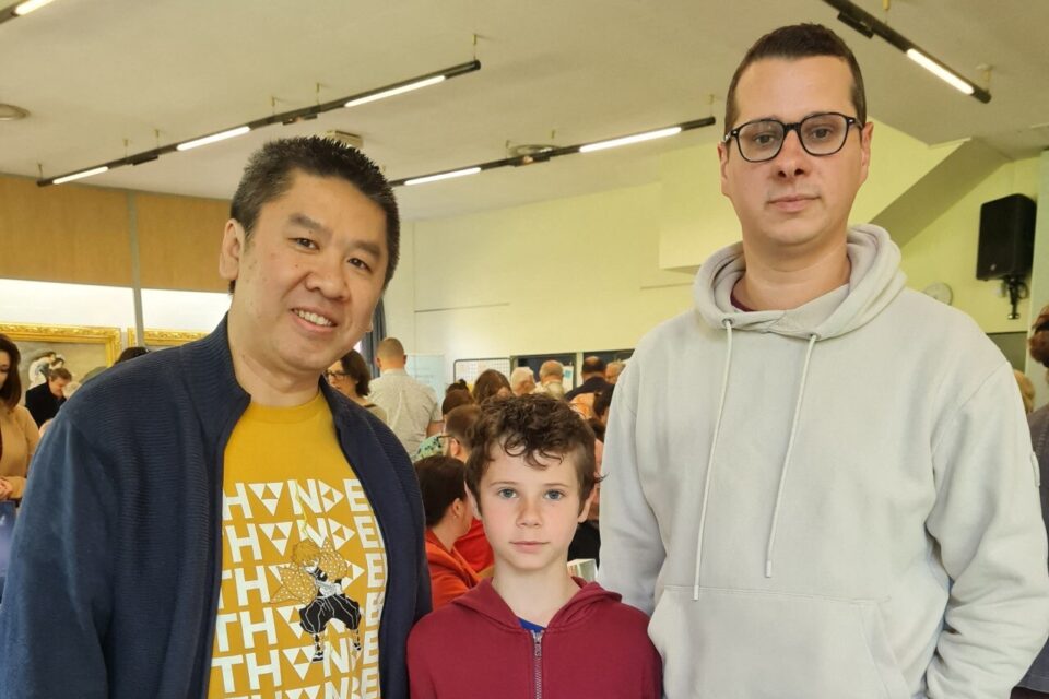 Les enfants pouvaient se faire croquer par le dessinateur de mangas Shaos.