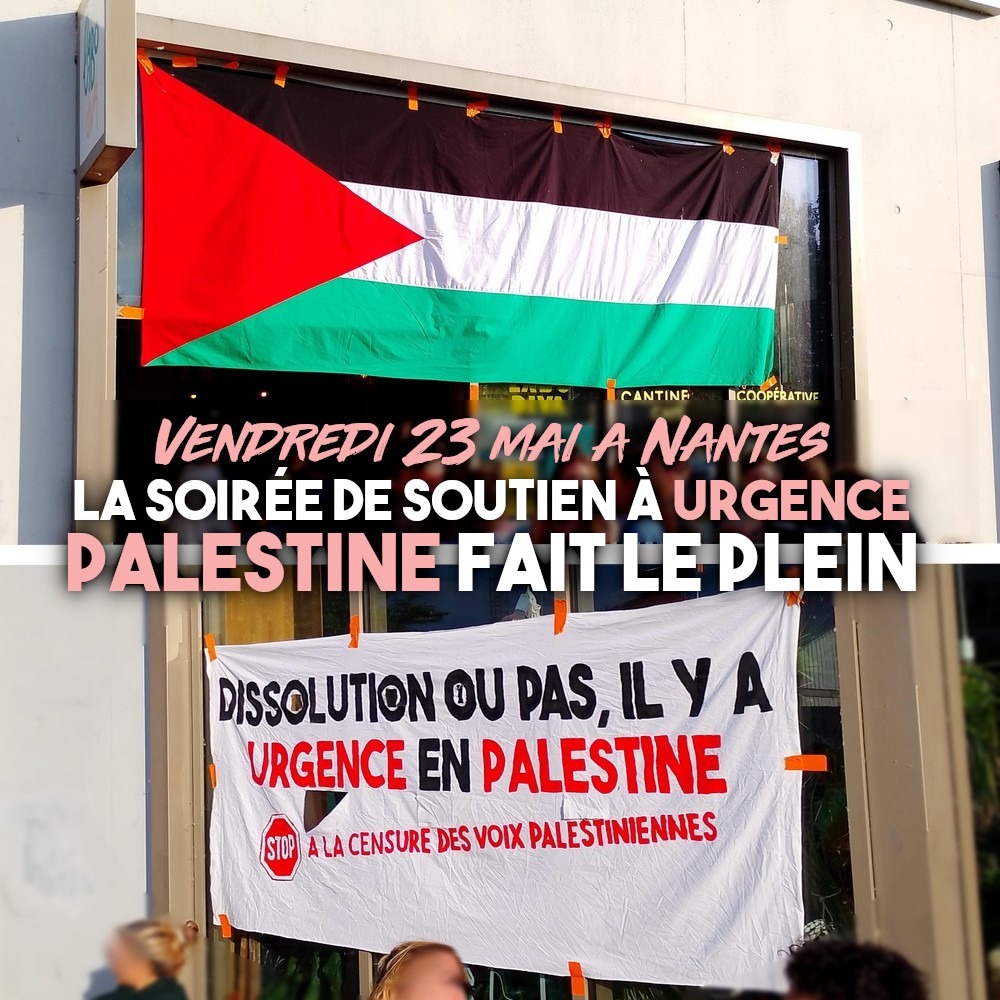 la soirée de soutien à Urgence Palestine fait le plein
