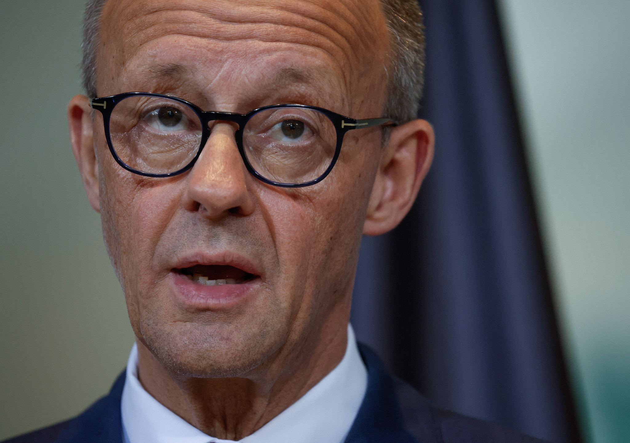Le chancelier allemand Friedrich Merz lors d’une conférence de presse à la chancellerie à Berlin, le 28 mai 2025. Le chancelier allemand Friedrich Merz lors d’une conférence de presse à la chancellerie à Berlin, le 28 mai 2025.