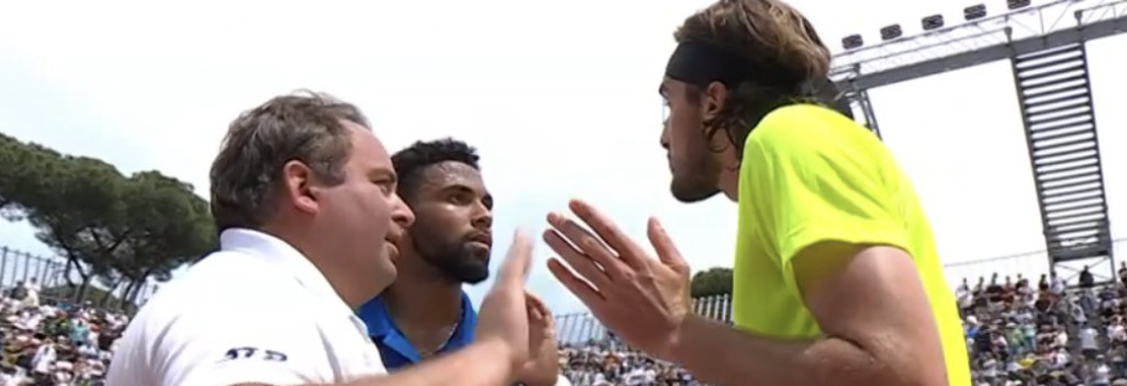 ATP - Rome > Grosse explication entre Fils et Tsitsipas au filet, l'arbitre décide d'intervenir