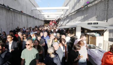 Musique, défilé, socca... Grande fête populaire pour inaugurer le tunnel de la sortie ouest de la voie Mathis à Nice
