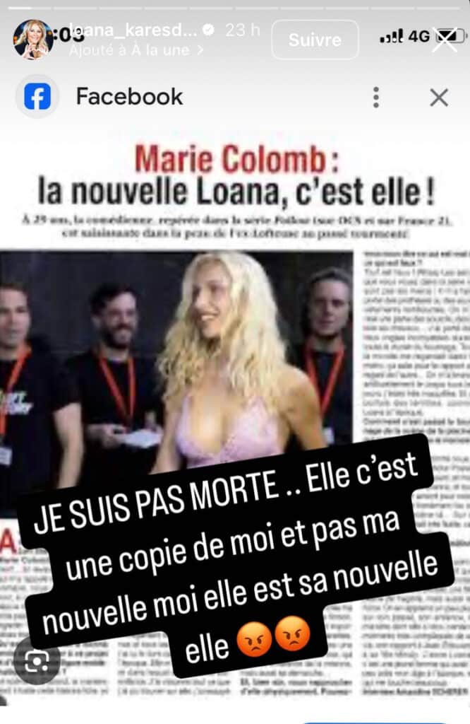 « Je ne suis pas morte ! » : Loana règle ses comptes avec Marie Colomb