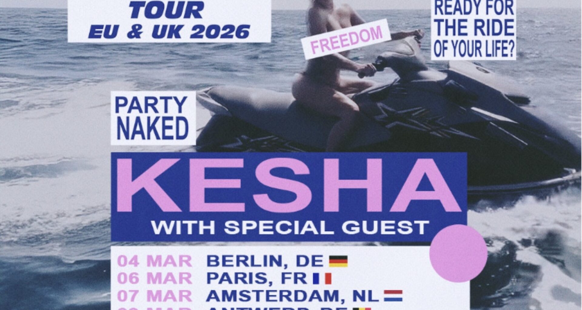 Affiche de la tournée Kesha 2026