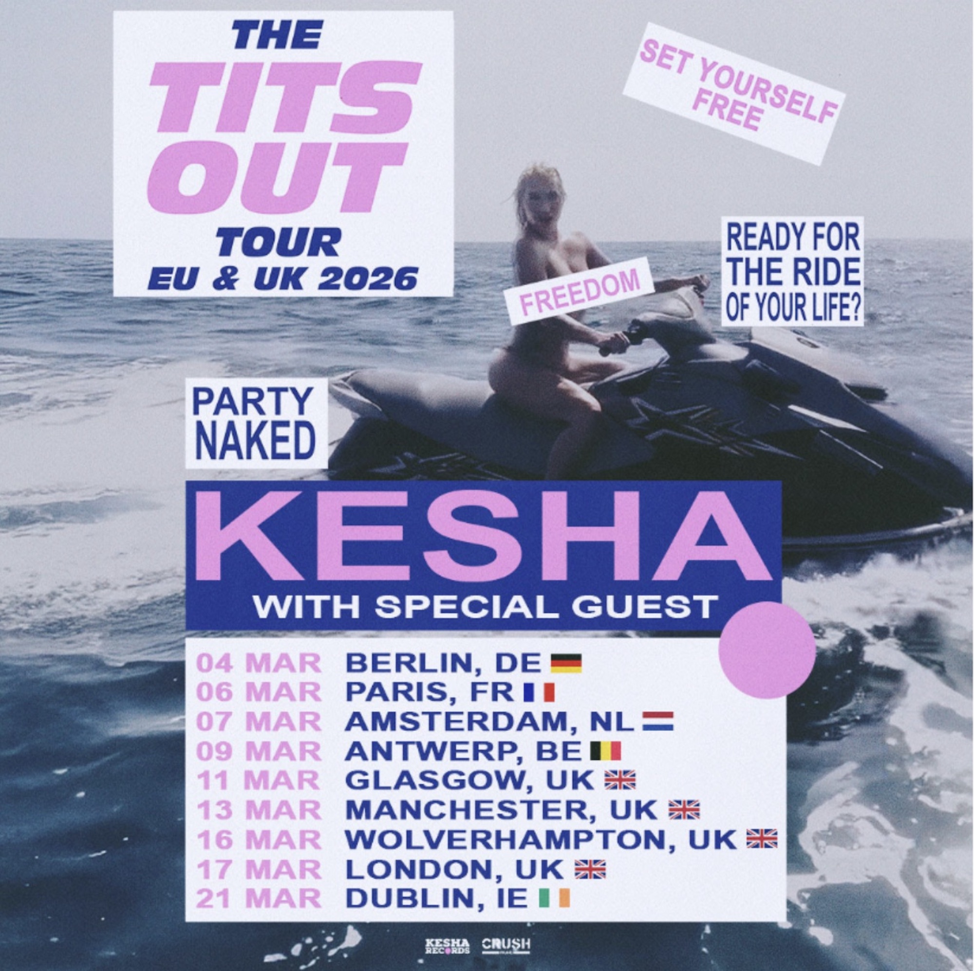 Affiche de la tournée Kesha 2026
