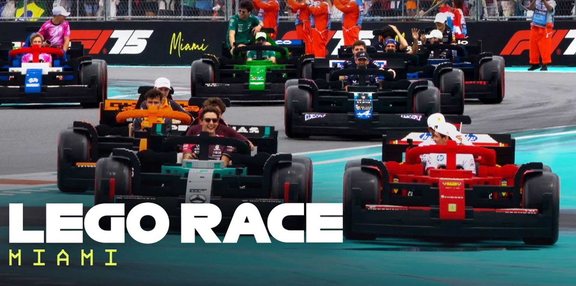 10 voitures Lego F1