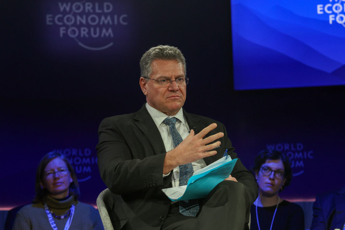 Le commissaire européen en charge du commerce et des relations post-Brexit, Maroš Šefčovič (ici le 23 janvier 2025), veut accélérer les relations commerciales entre l
