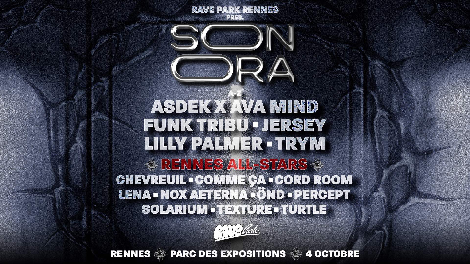 L'affiche officielle de Sonora x Rave Park 