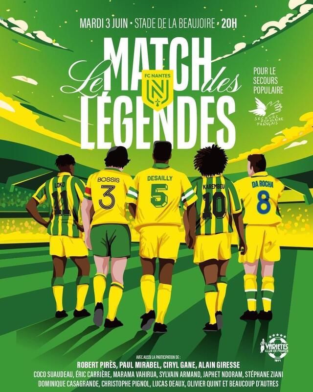 photo une des affiches du match des légendes.  ©  fcn