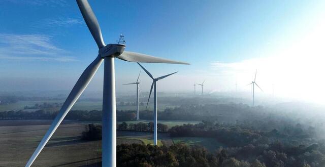 photo  vingt éoliennes sont actuellement en service sur le territoire de bretagne porte de loire communauté et vingt autres sont en projet (photo d’illustration).  ©  thierry creux / ouest france 