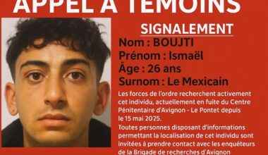 Policier tué à Avignon : Ismaël B., alias « Le Mexicain », qui avait hébergé le meurtrier d’Éric Masson, s’est évadé de prison