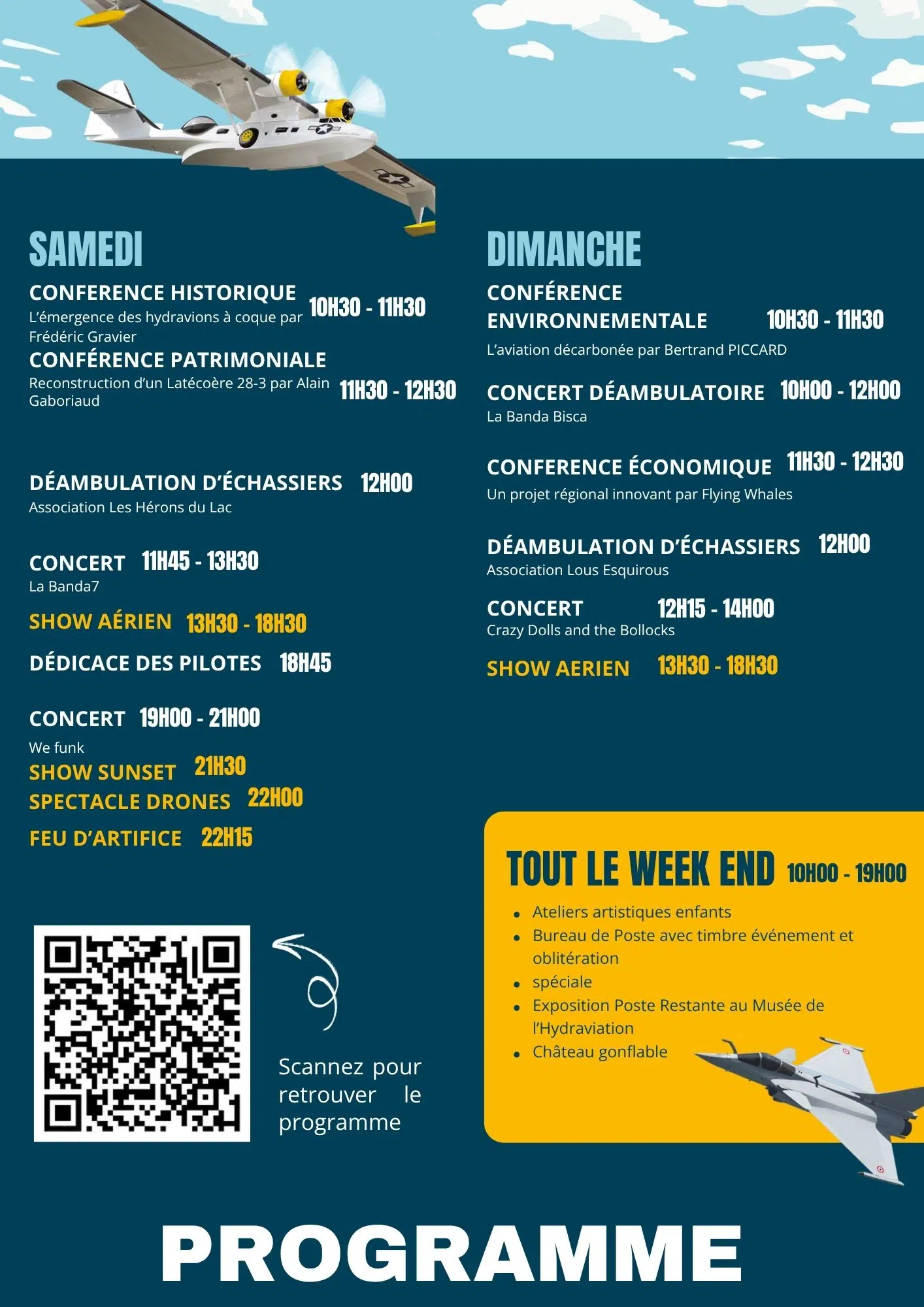 Programme du Rassemblement International d’Hydravions de Biscarrosse · RIHB 2025