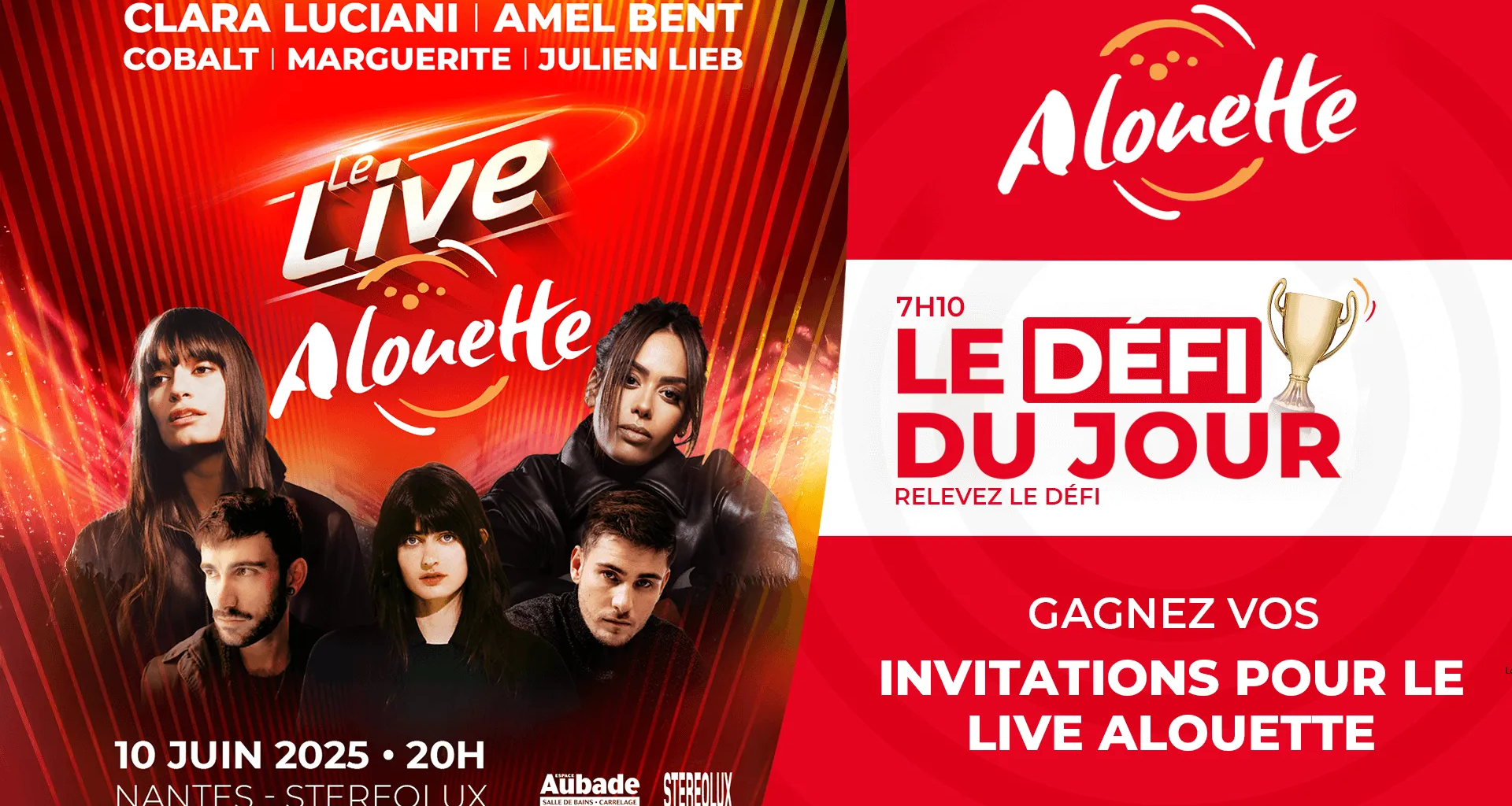 Le Défi du Jour - Alouette vous offre 4 invitations pour le Live Alouette à Nantes !