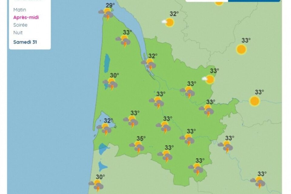 Météo France alerte sur un risque d'orages partout en Gironde ce vendredi 30 mai 2025. 