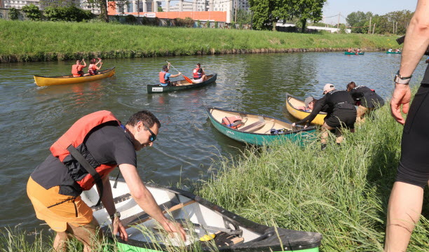 Après la course, place à 3,5 kilomètres de canoë… Photo Jean-Marc Loos