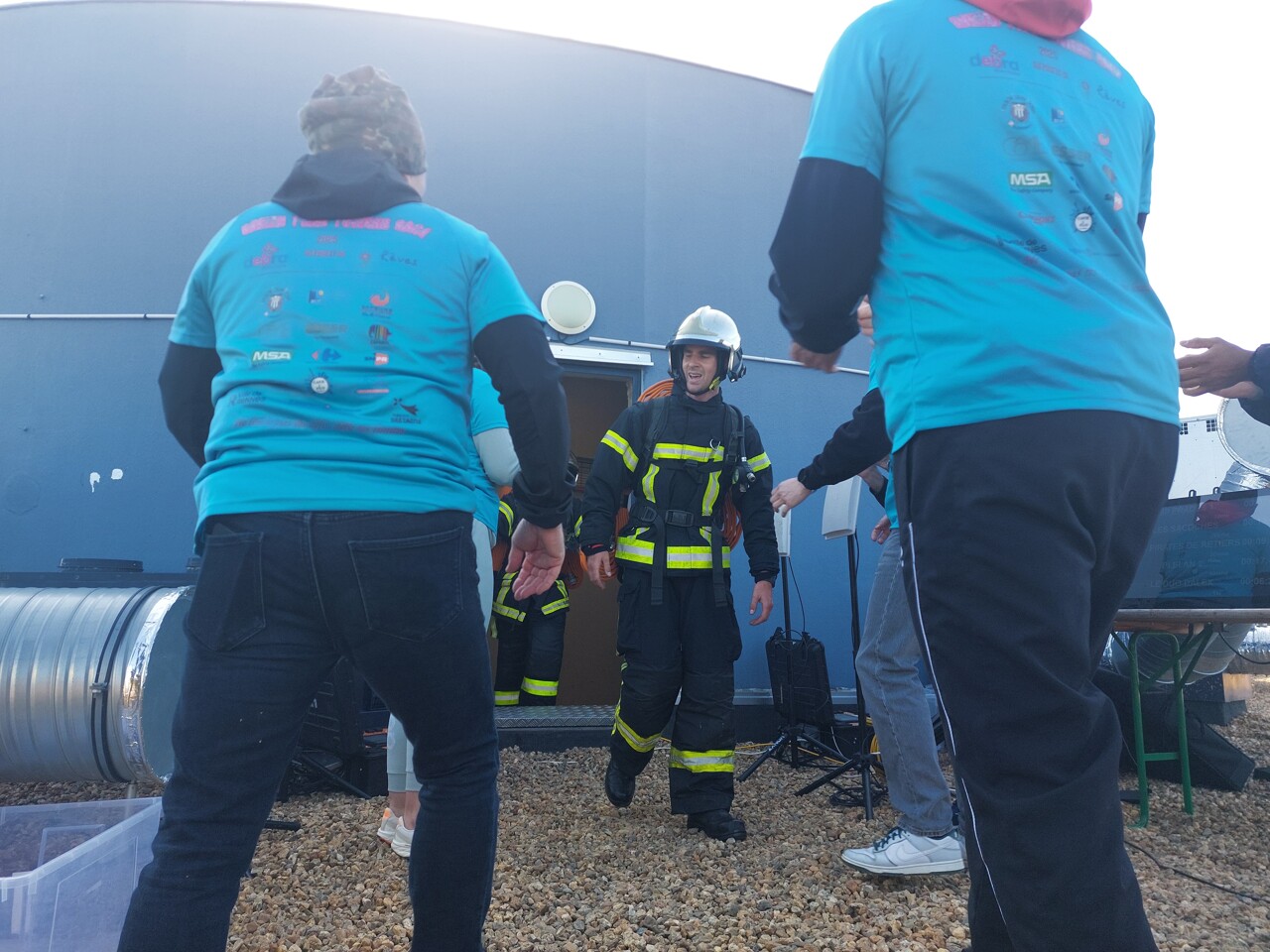 "On a manqué d'air". À Rennes, plus de 700 pompiers de toute la France réunis aux Horizons pour un défi unique