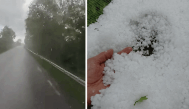 Un orage de grêle soudain s'abat sur cette commune du Rhône, à l'ouest de Lyon