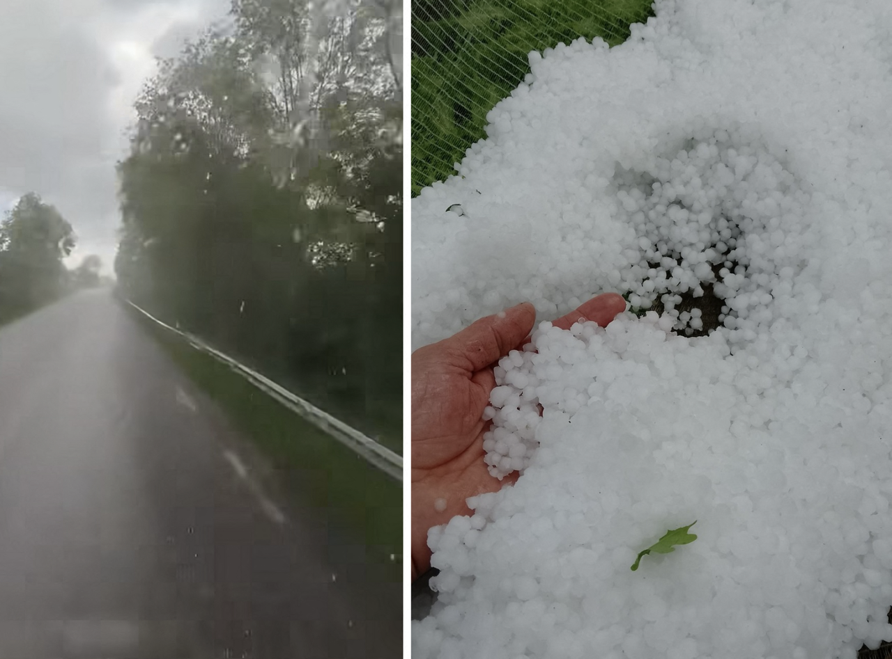 Un orage de grêle soudain s'abat sur cette commune du Rhône, à l'ouest de Lyon
